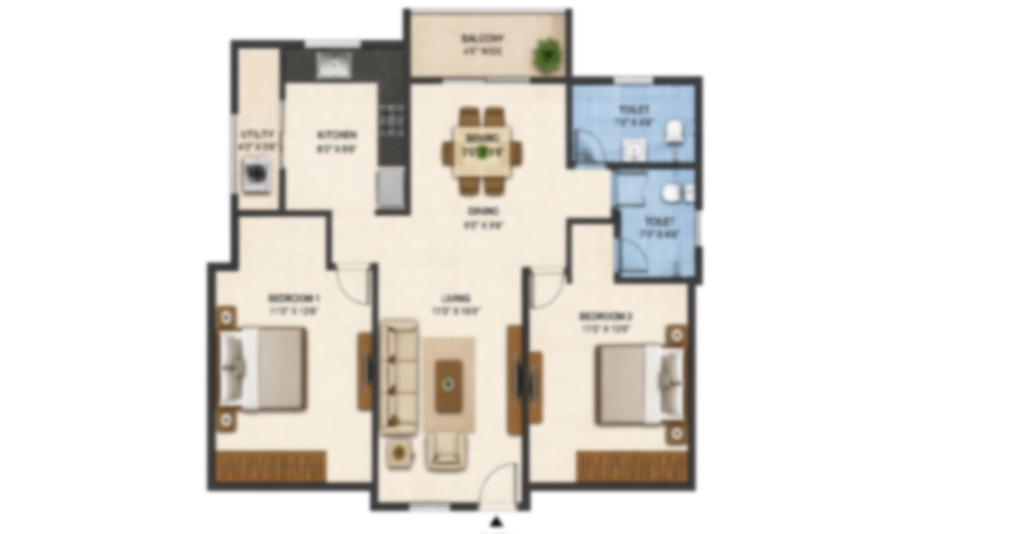 Pinnacle Nalasopara 2 BHK Floor Plans